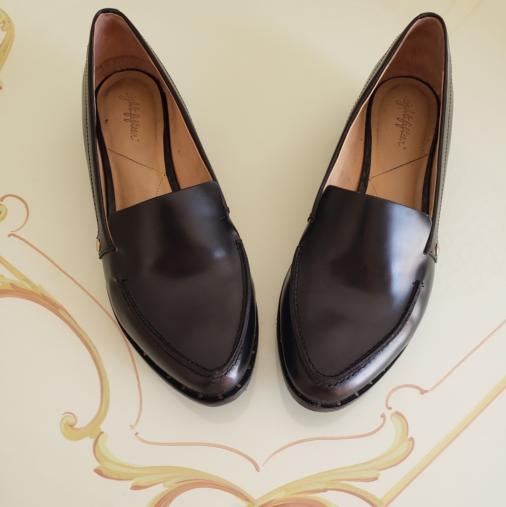 Leather loafer flats